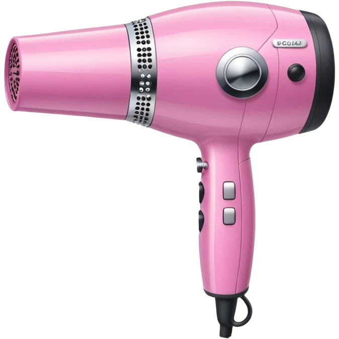 pink elegant blow dryer decorated with sparkles emoji