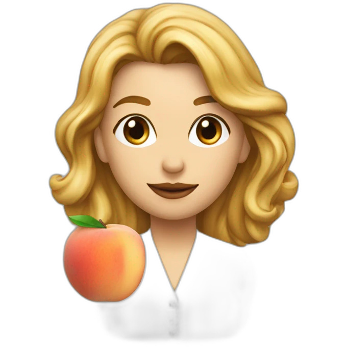 Giorgia Meloni with a peach emoji