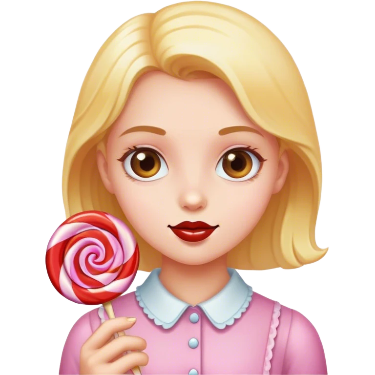 girl with candy emoji