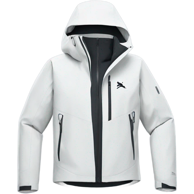 white Arcteryx jacket with no hood emoji