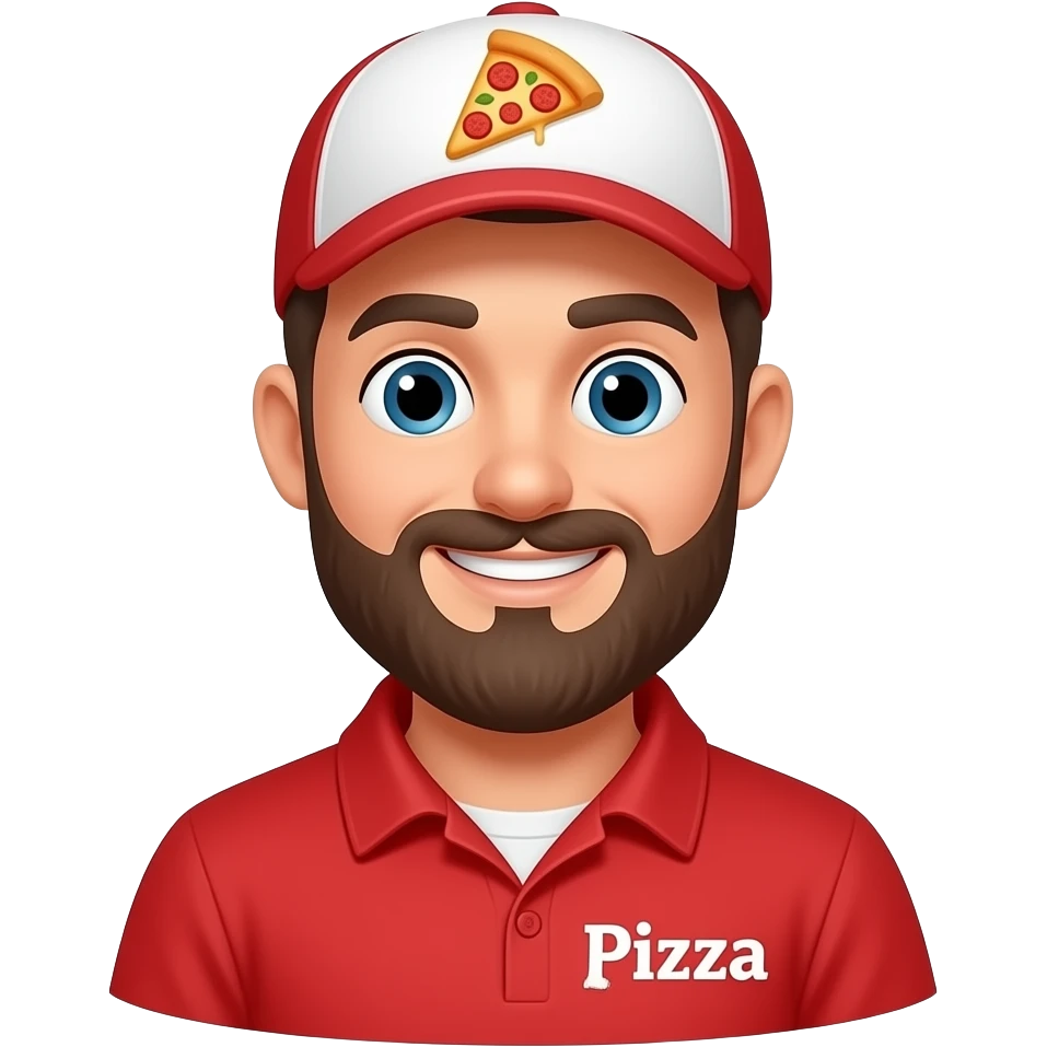 a bearded pizza delivery man emoji