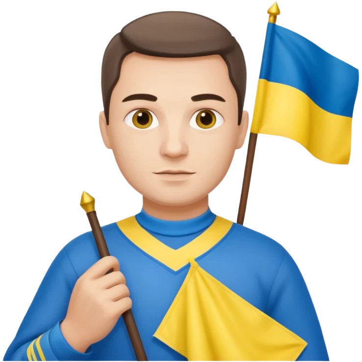 The Ukrainian man with flag emoji