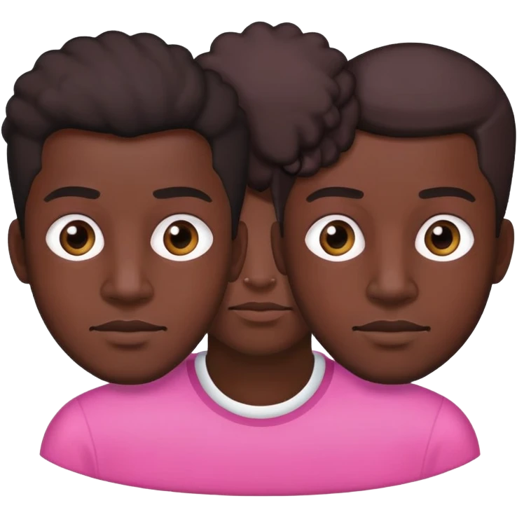 black men in pink emoji