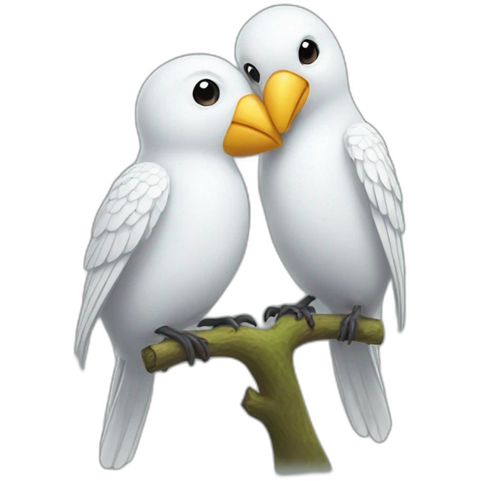 white-bird-kiss emoji