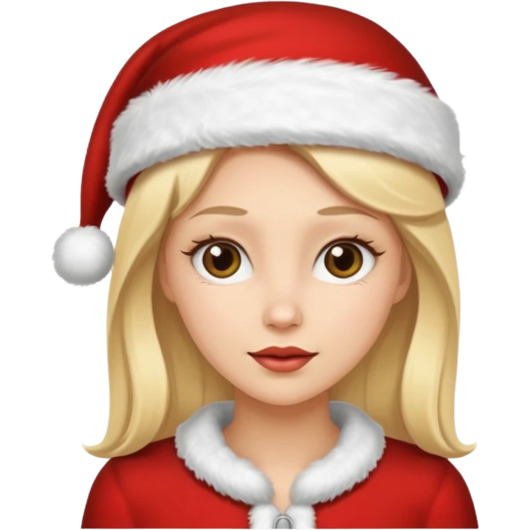 Blondie woman santa clauss emoji
