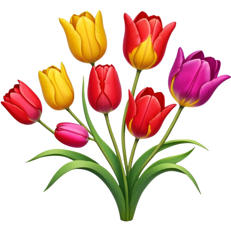 tulip flowers blooming emoji