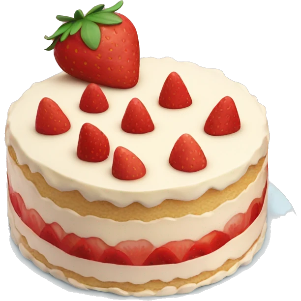 strawberry vanilla cake emoji