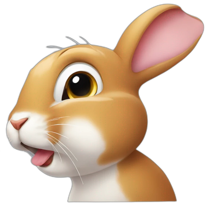 tongue licking rabbit emoji