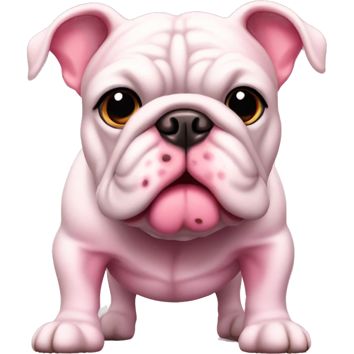 pink bulldog emoji