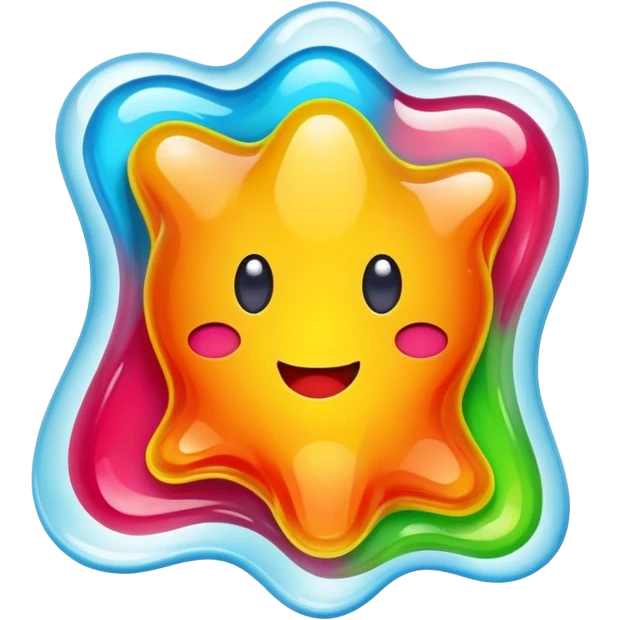 gusher gummy with visible liquid center bright colors emoji