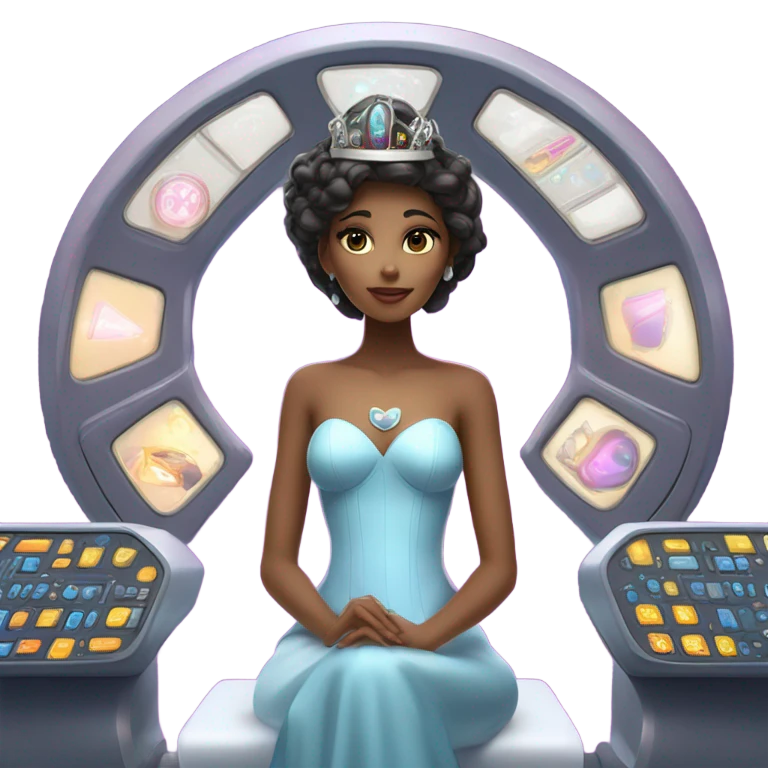 Princess on a space ship emoji