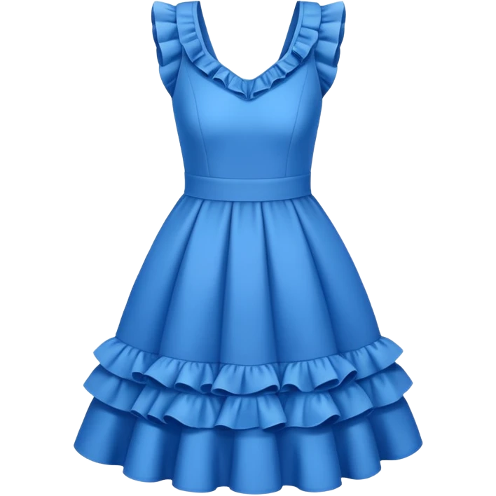  blue dress with ruffles emoji