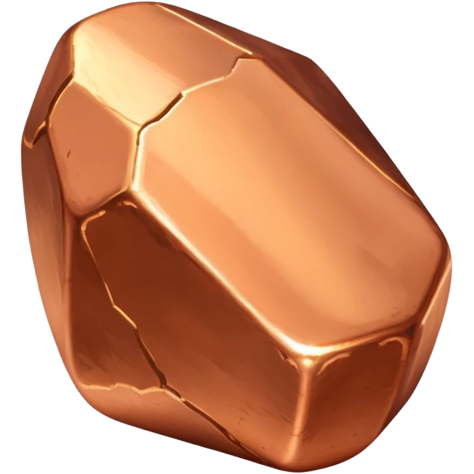 shiny copper metal nugget emoji
