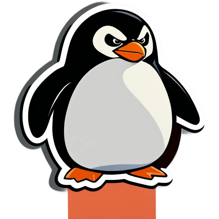 An angry penguin emoji