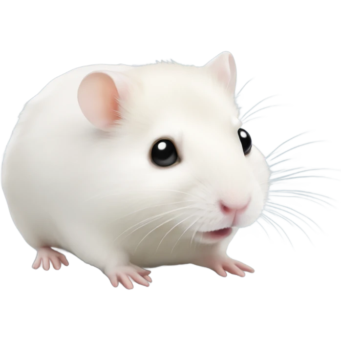 Albino hamster emoji