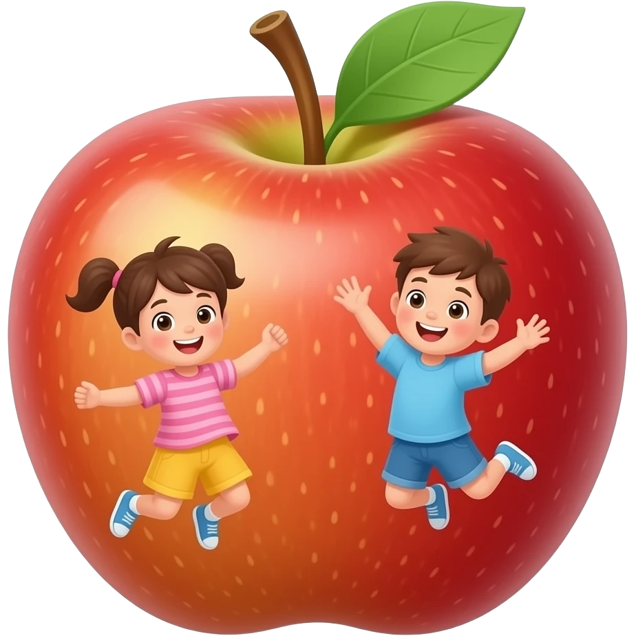 Emoji Apple, Kids Jumping emoji