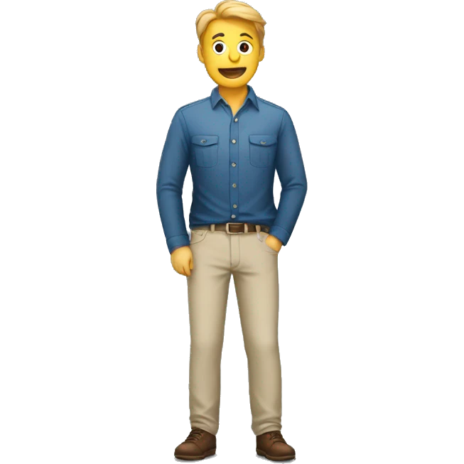 a man showing empty pockets of his trouser emoji
