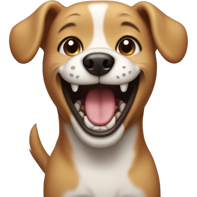 cute doggy laughing  emoji
