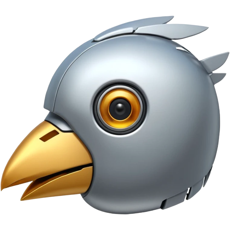 robot birdd head emoji
