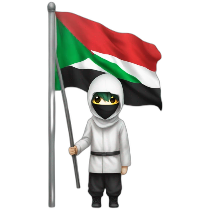 kaneki hold flag  Palestine emoji