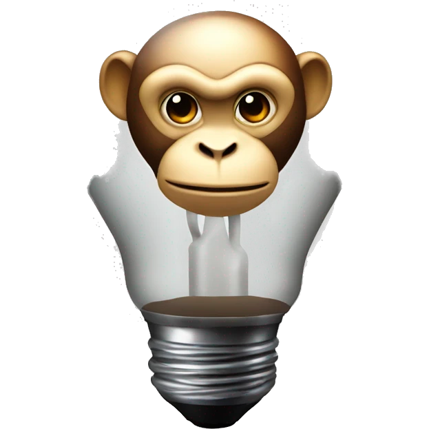 lightbulb over monkey head emoji