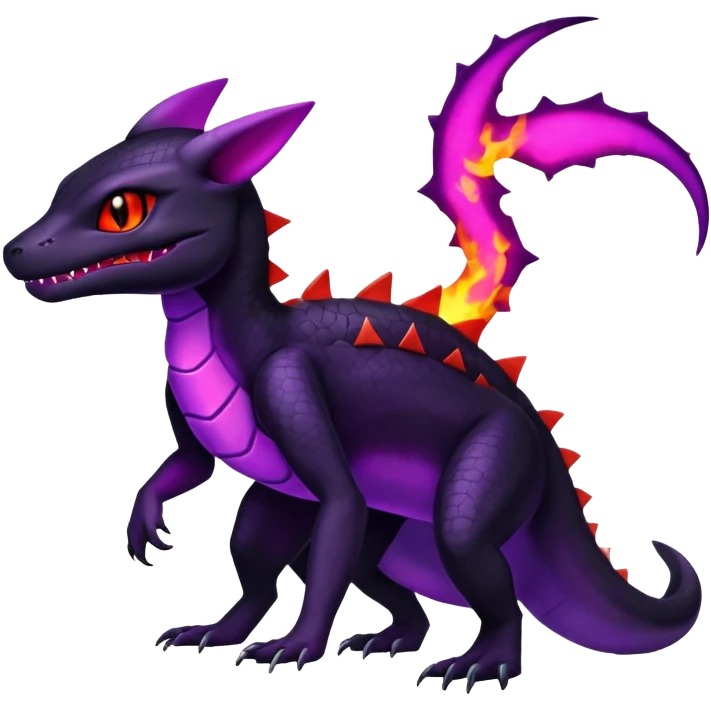 Salandit-Umbreon-Charmeleon-Fakémon-hybrid-creature (full body)  emoji