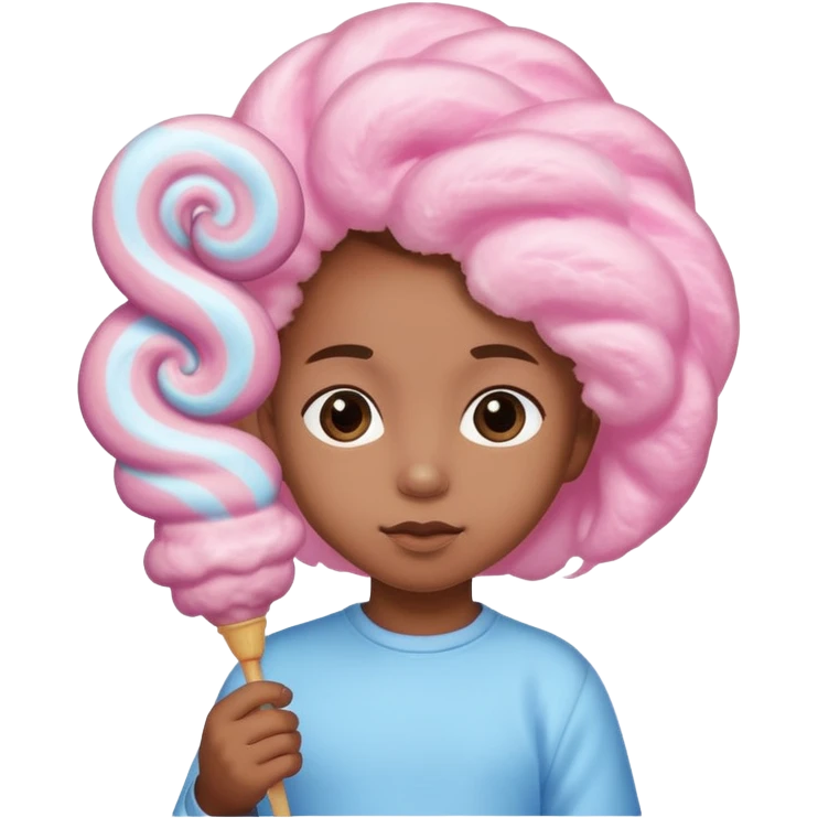 cotton candy holding kid emoji