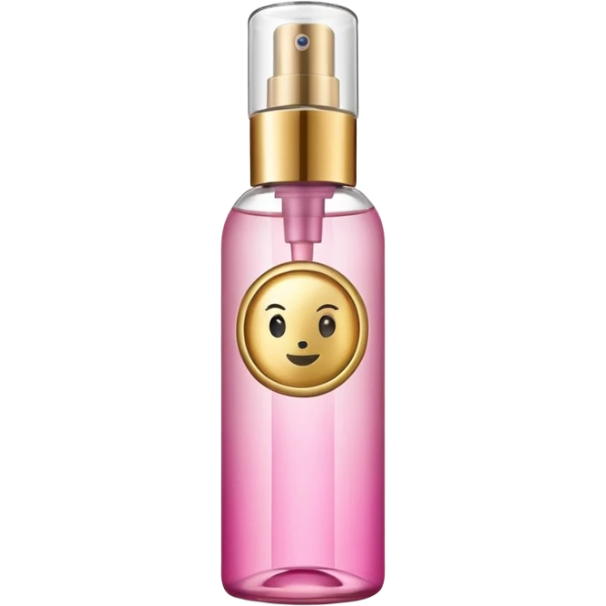 Pink and gold body mist bottle emoji