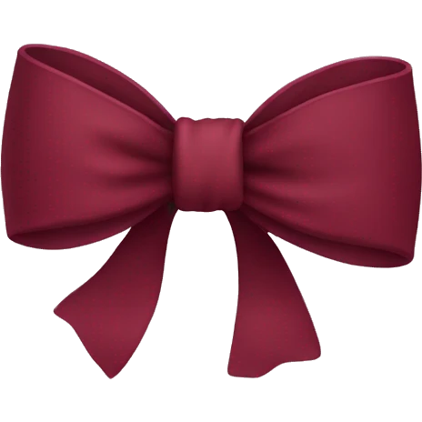 Burgundy bow  emoji