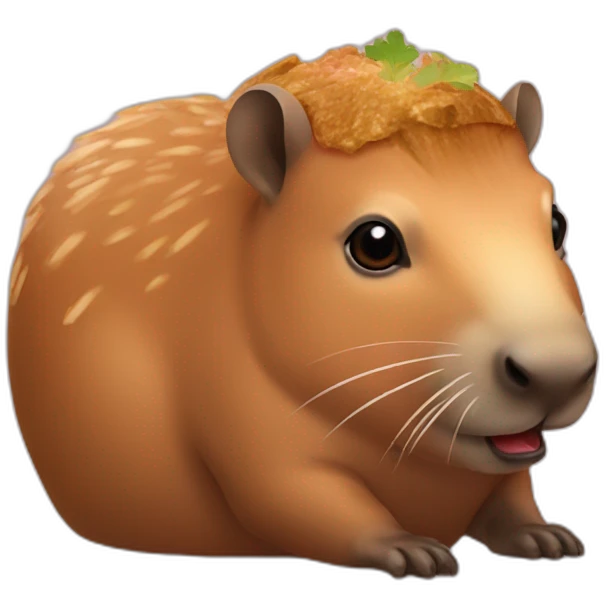 Capibara qui mange une pastèque emoji