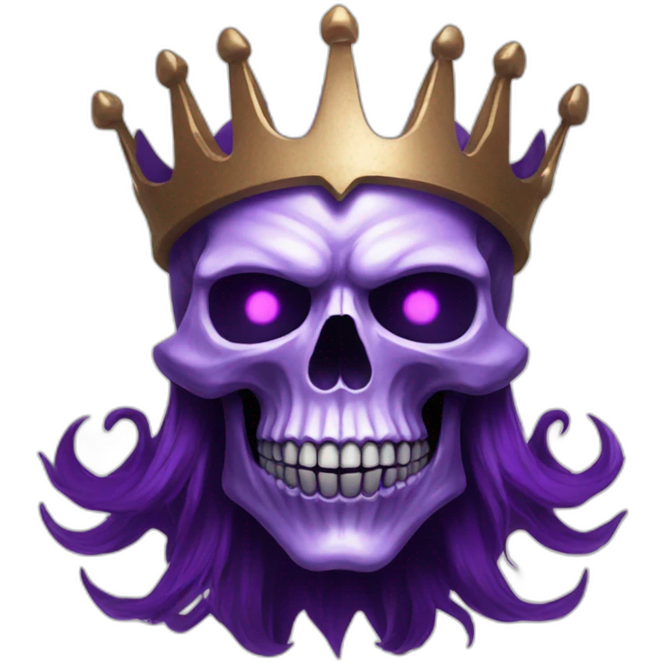 Skull king with a body with purple flame emoji