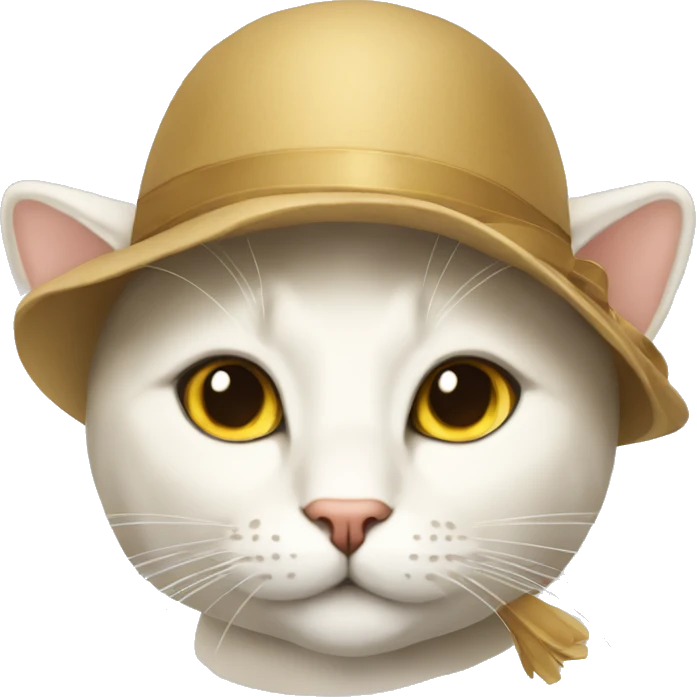 gatto con una cloche emoji