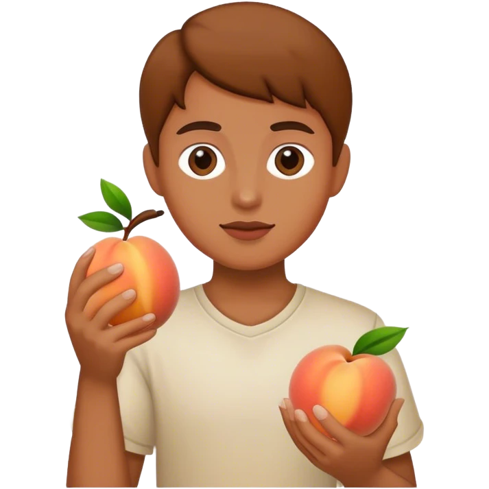 Peach and hand  emoji