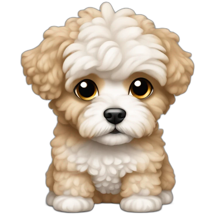 white light brown maltipoo whole body shaved emoji
