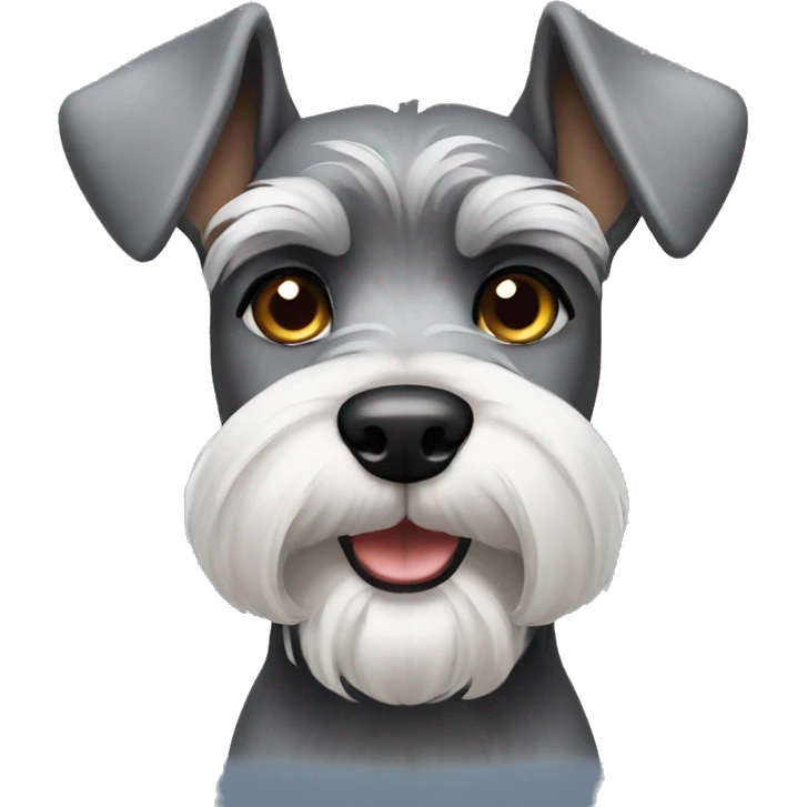 Schnauzer with pointed ears emoji