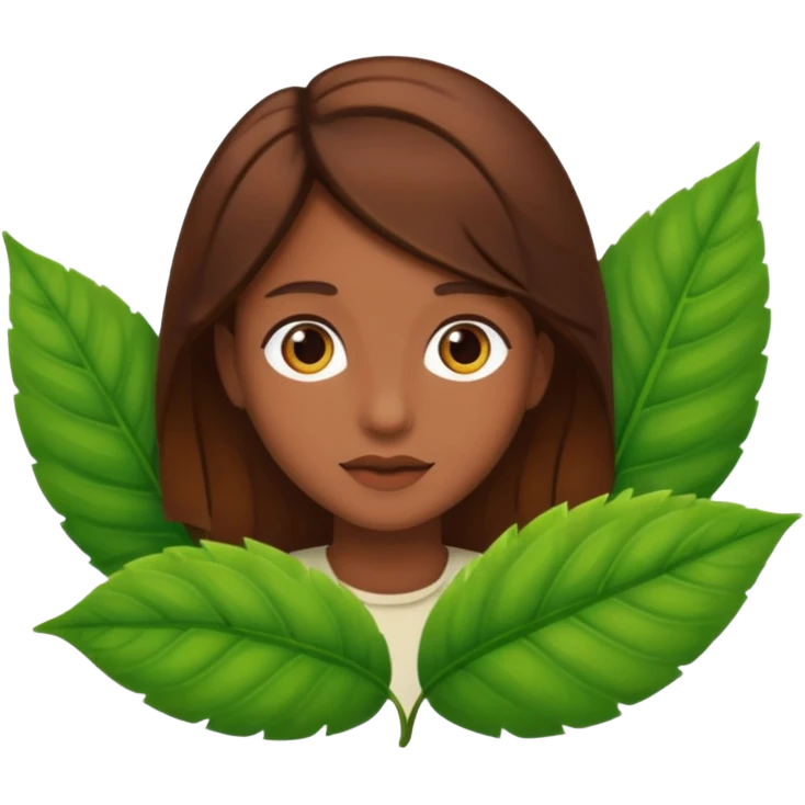 brown Snail with Long hair on leaf emoji