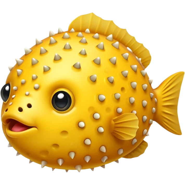 puffer fish, no eye, apple emoji style emoji