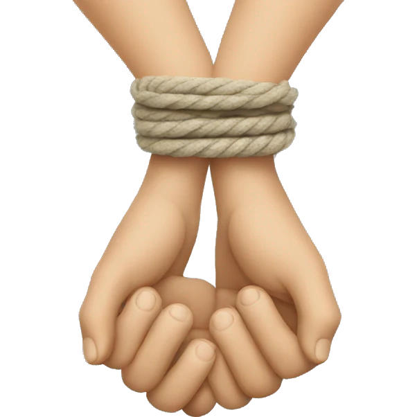 hands holding a rope emoji