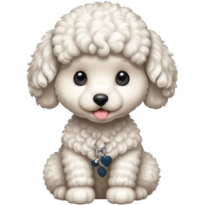 white poodle baby dog emoji