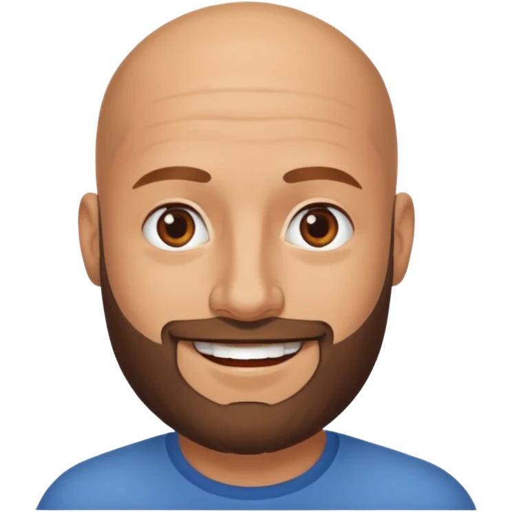 Bearded bald man  emoji