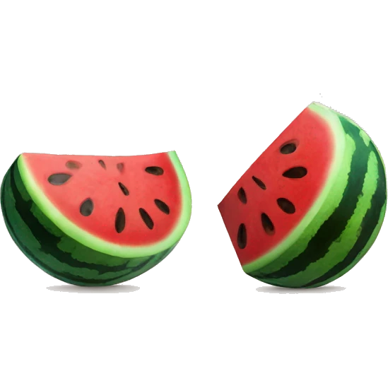 two watermelons beside each other  emoji