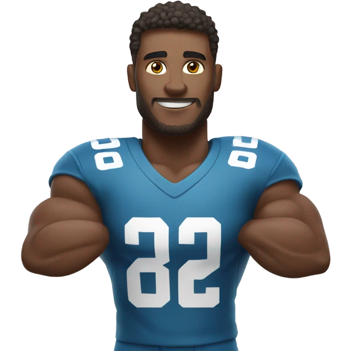 A football player flexing his muscles  emoji
