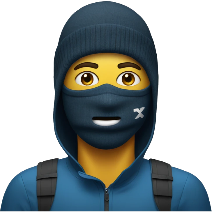 marathon runner with a ski mask on  emoji