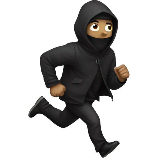 Thief running away emoji