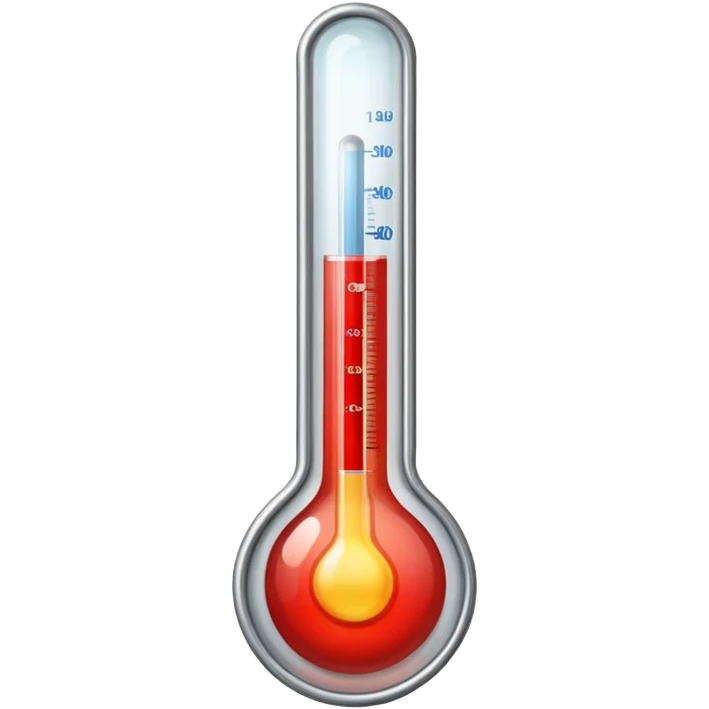 a medical thermometer whose temperature has risen too much high emoji
