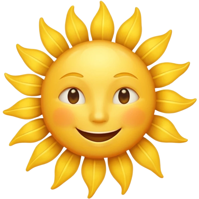 smiling sun emoji, simple and cheerful emoji