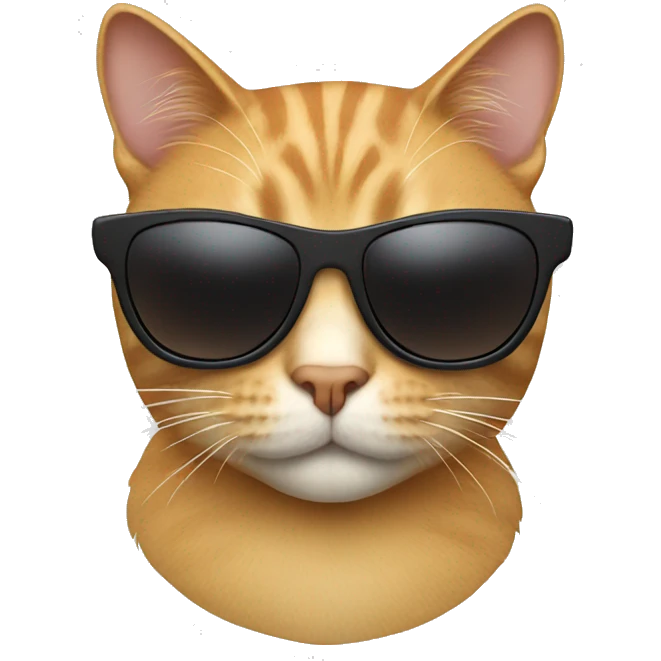 Cat with sunglasses emoji