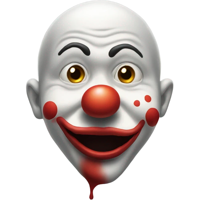 Face removing clown face  emoji