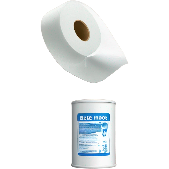 Lube and toilet paper roll emoji