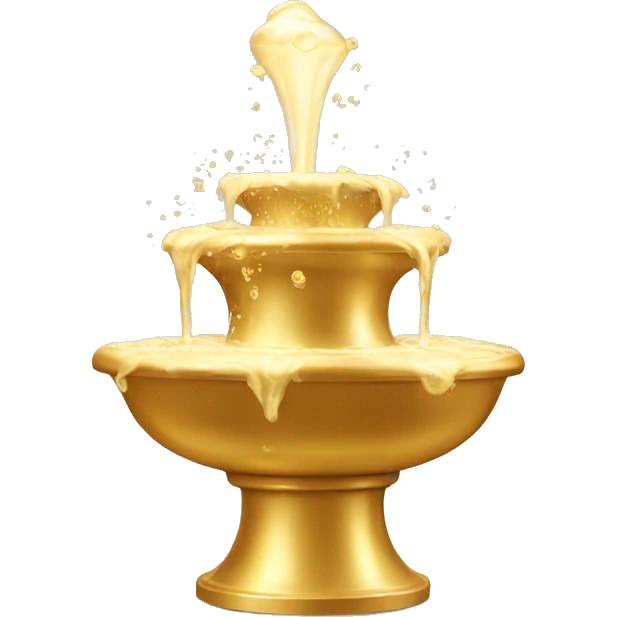 golden champagne foam fountain  emoji